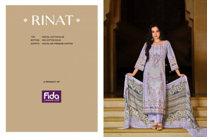 Rinat By Fida Slub Cotton Dress Material Wholesale Market In Surat With Price
